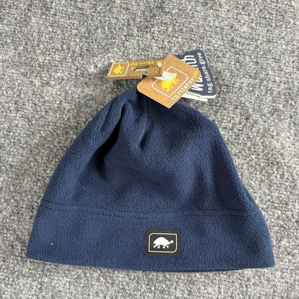 Turtle Fur Kids Chelonia 150 Fleece Beanie Navy Ages 3-6 NWT Winter Warm Hat